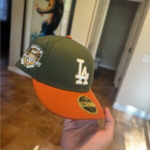 Green and Orange LA Cap